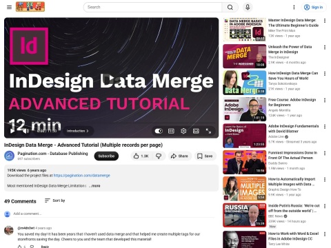 Preview for InDesign Data Merge - Advanced Tutorial (Multiple records per page)