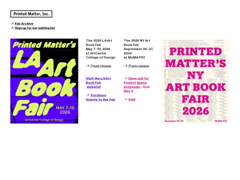 Preview for NY Art Book Fair
