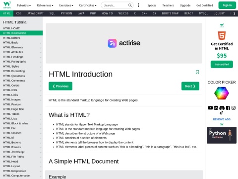 Preview for HTML Basics