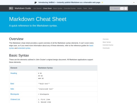 Preview for Markdown Guide